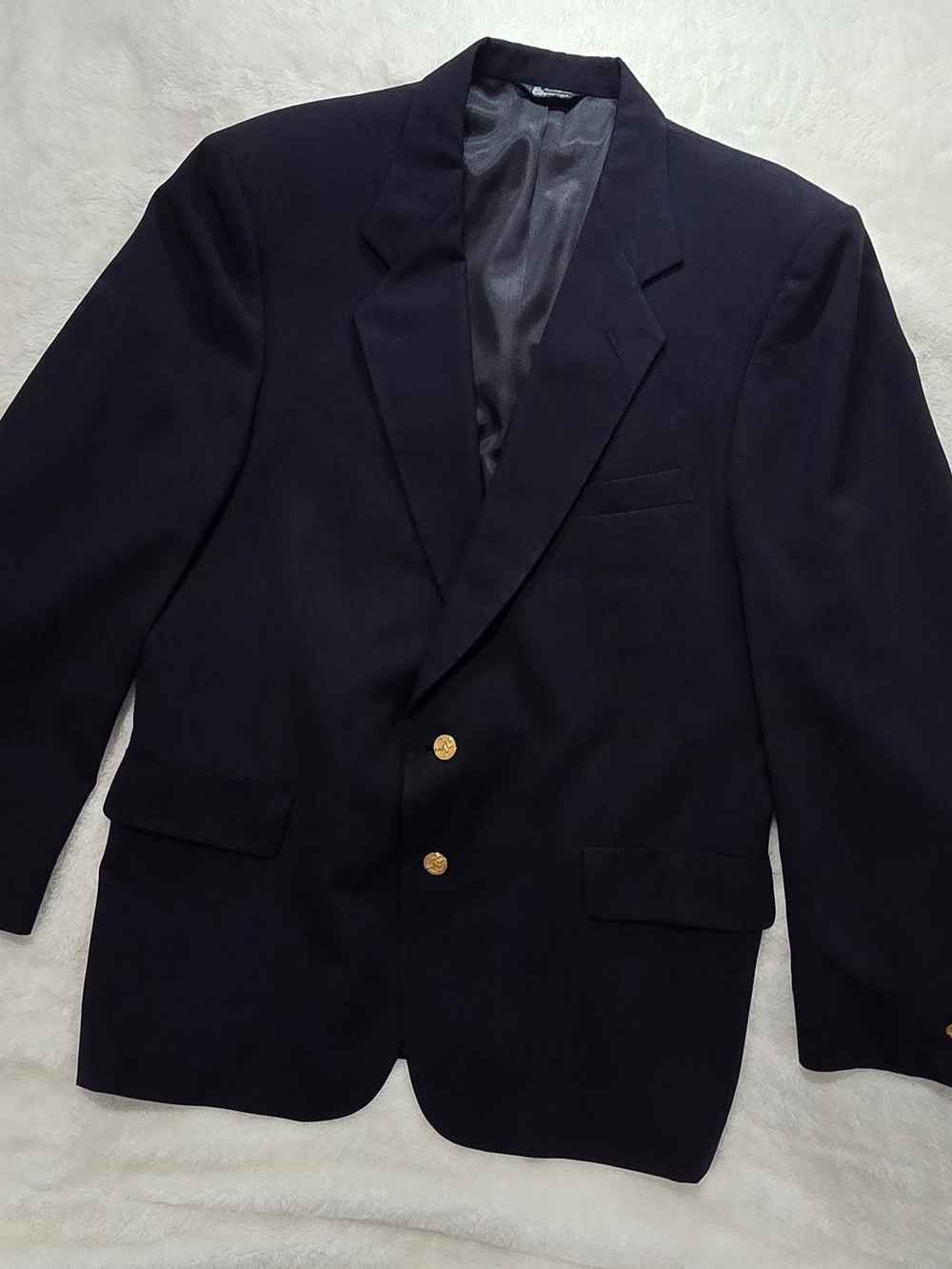 Vintage Heisman Trophy Collection Navy Wool Blazer / Sport Coat – Made in USA